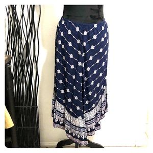 Lola P. Blue Asymmetrical Skirt Juniors Size L NWT